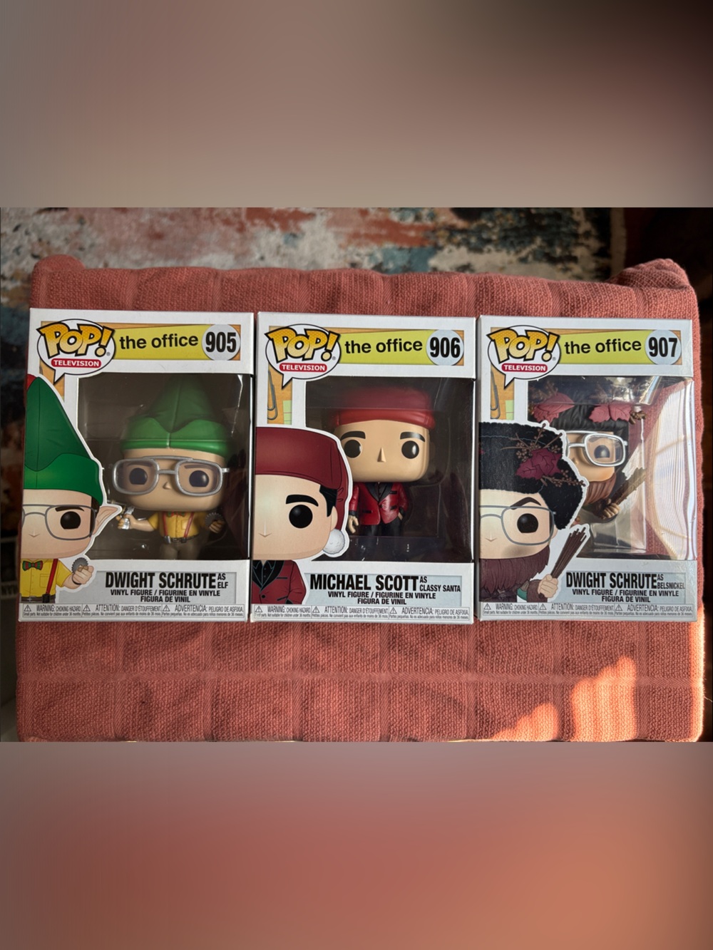 Funko Pop! The Office Dwight & Michael Holiday Trio - Green, Red, Black